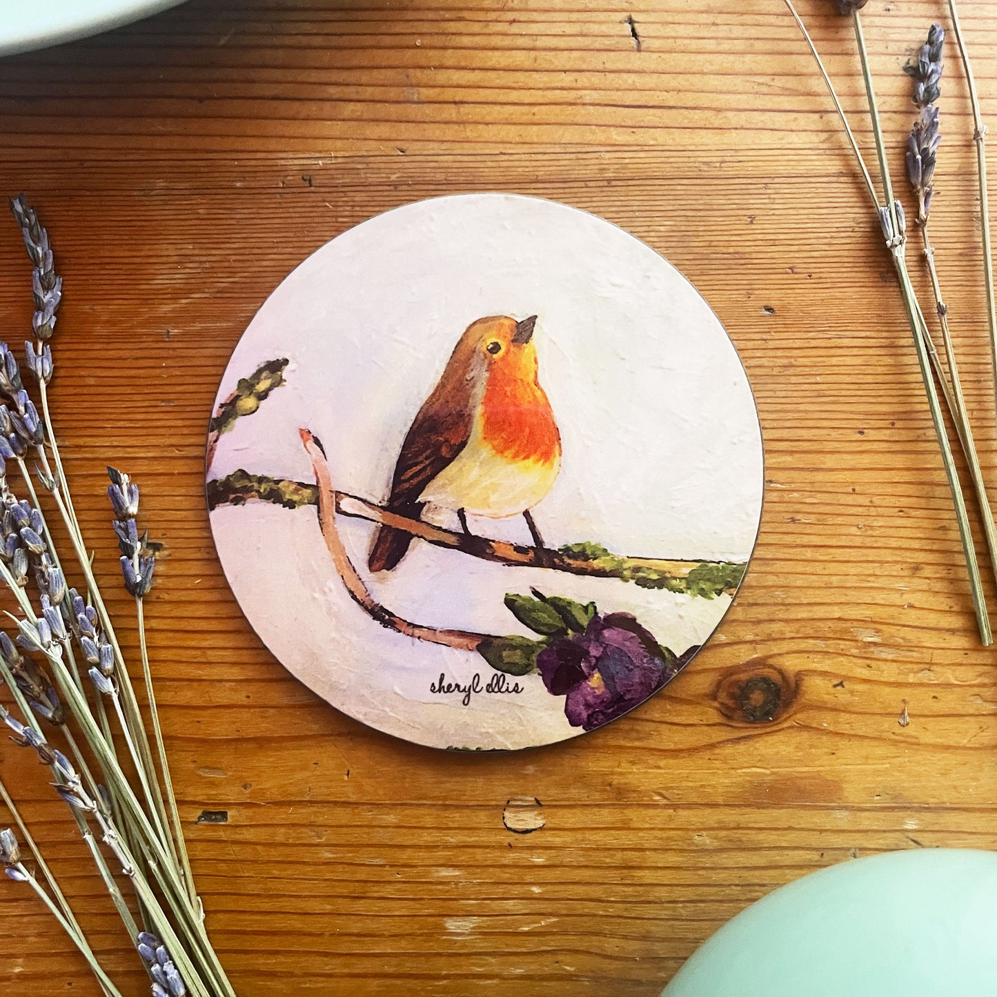 Robin Coasters - Round (Pack of 4)