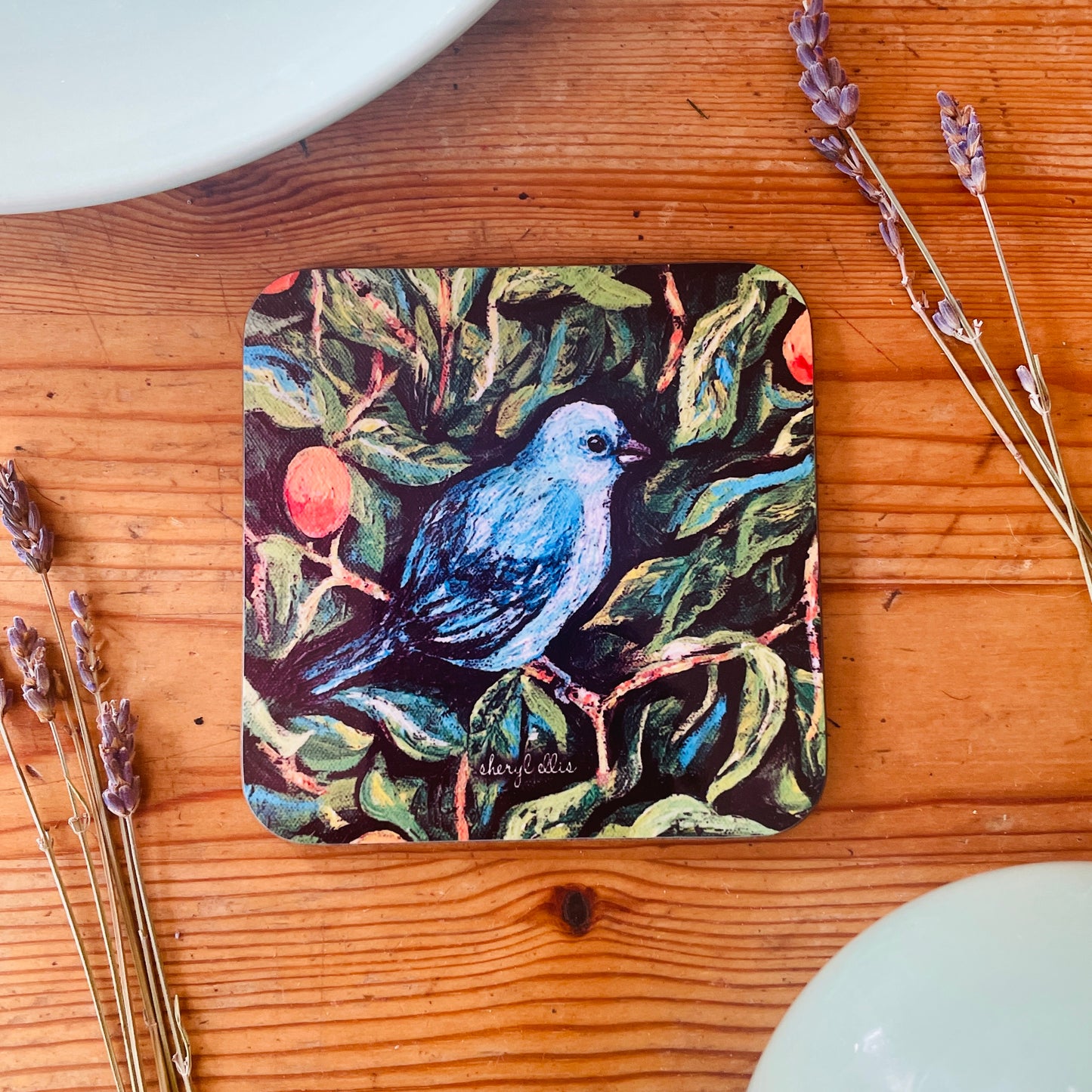 Blue Jean Bird Coasters  (Pack of 4)